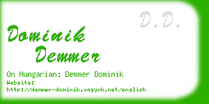dominik demmer business card